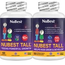 NuBest バンドルトール 10 + 60 カプセル背の高い子供 60 咀嚼可能なタブレット | 子供のための高さの成長サポート | カルシウム、ビタミン D3 K2、コラーゲン&ハーブ