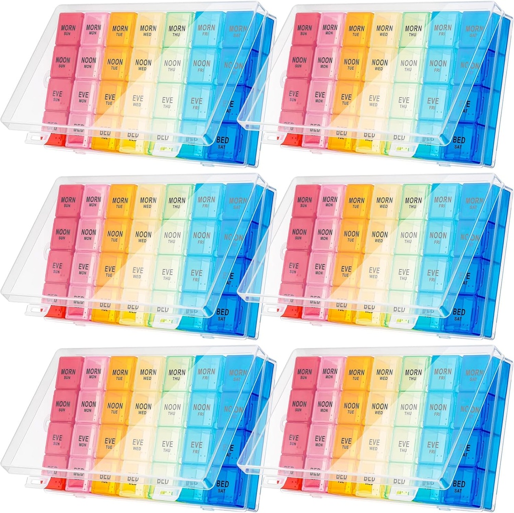 Hsei 6 のパック週刊丸薬のオルガナイザー箱 4 日 7 日の防水丸薬の箱のビタミンの魚油の補足のための大きい薬箱旅行毎日の容器