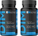 EFFECTIVE NUTRA Dim Supplement 300mg with BioPerine - 男性と女性のための余分な強さのエストロゲンのブロッカー - ホルモン&代謝サポート - 4ヶ月の供給