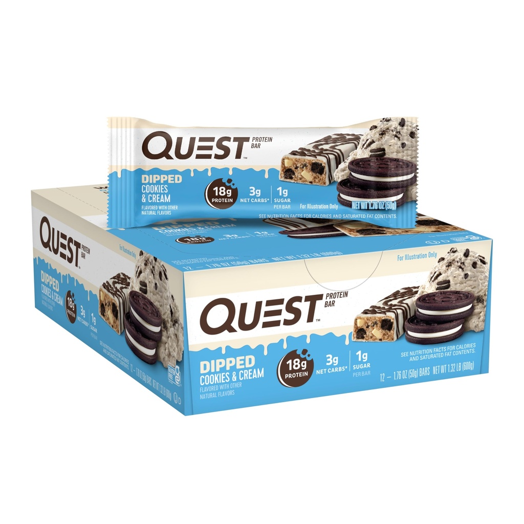 Questの栄養物の浸されたチョコレートCookie及びクリームの蛋白質棒、高い蛋白質、低い炭水化物、グルテンフリー、Ketoの友好的、12の計算