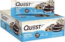 Quest Nutrition Dipped Chocolate Cookies & Cream Protein Bars, High Protein, Low Carb, Gluten Free, Keto Friendly, 12 Count