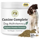 wholistic ペット オーガニック カイン 完全 - 犬マルチビタミン パウダー - 1 Lb - 毎日の犬のビタミンとサプリメント - 免疫システム、皮膚、コート、全体的な健康 - 小さくて大きな繁殖