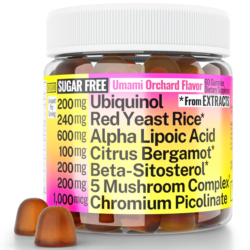 赤イースト米アルファリポ酸Ubiquinol CoQ10シトラスベルガモットベータSitosterolのクロム ピコリネートの砂糖Lessのガミーwのライオンのマネのトルコの尾Reishiのコルディセプチャガ、丸薬のカプセルの補足Alt