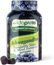 Ashwagandha Gummies、マグネシウムのGlycinate、Melatonin、B6、Valeian Root、GABA、人および女性のための情熱の花が付いている高い効力のAshwagandhaの根のエキス。60はmyVidaPureによって30のサービングを数えます