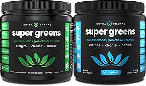 NutraChampsスーパーグリーンベリー&スーパーグリーントロピカルバンドル - 2ヶ月の供給