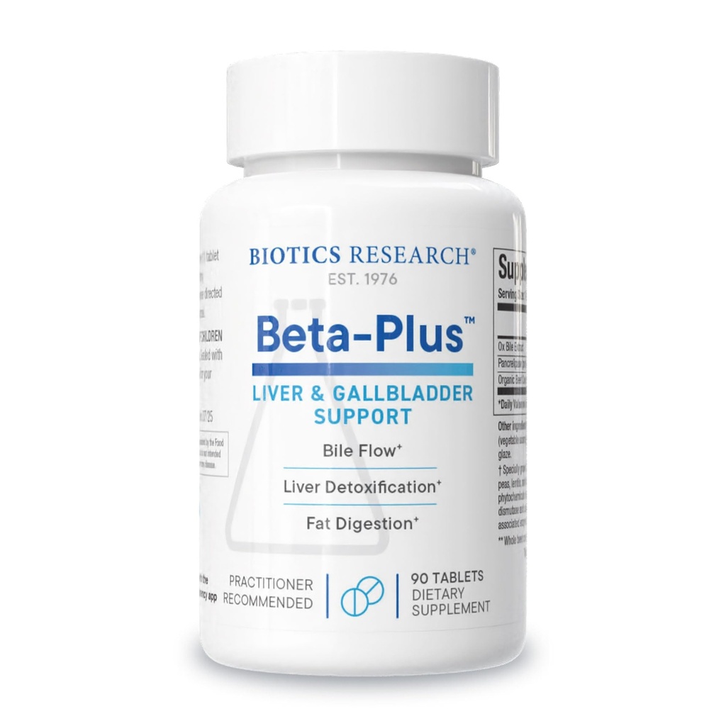 Biotics Research Beta-PlusTM 栄養 Ox Bile 塩 消化酵素 サプリメント 胆嚢サポートなし 全体的な肝臓機能、エイド脂肪消化、供給 Betaine 90 タブ