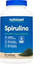Nutricost Spirulina 3,000mg, 180 Capsules for 30 Servings - CCOF Certified Made with Organic Spirulina, Gluten Free, Vegetarian