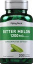 パイピングロックビターメロンカプセル 1200mg | 200 カウント | モモディカ・チャランティア | 濃縮エキス | ハーブサプリメント | ノンGMO、グルテンフリー