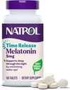 Natrol Melatonin 5 mg のタイム リリース, ウェイクアップを最小化する栄養補助食品, 夜間の睡眠補助金, 100 錠, 最大 100 日の供給
