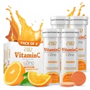 SIGNIFY NATUREビタミンC 1000mg Effervescent錠 - 亜鉛サプリメントと強力な免疫サポートVIT C - 砂糖フリー&ビーガンフォーミュラ  解体可能なビタミンC錠 - 水溶性のFizzy Elixir - 40CT