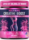女性のためのBold Bunsのクレアチン – コラーゲン&BCAAのブーティービルダーサプリメント – 筋肉開発をサポート, ポストワークアウトの回復, 皮膚の弾力性, 健康な髪 & ネイル   Unflavored – 30 サービング