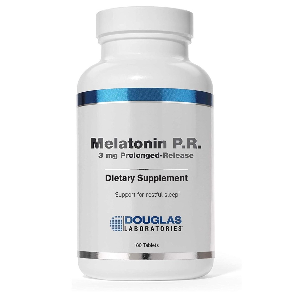 Douglas の実験室の Melatonin によって延長される解放 - 3 つの mg Melatonin - 睡眠サポート補足 - ホルモンのバランス、弛緩、酸化防止剤及び免疫システムのため* - 180 のタブレット