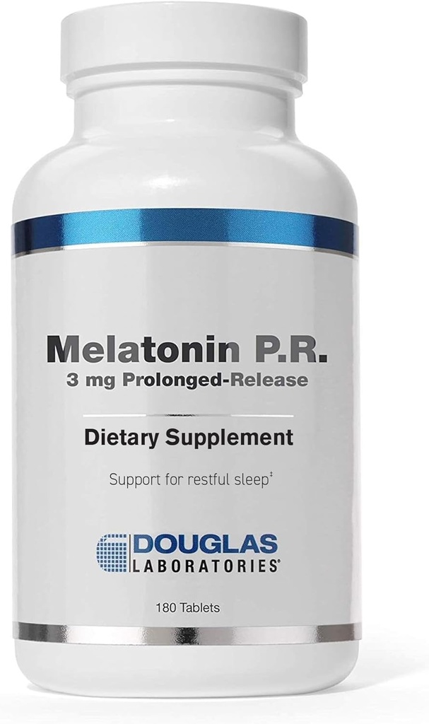 Douglas の実験室の Melatonin によって延長される解放 - 3 つの mg Melatonin - 睡眠サポート補足 - ホルモンのバランス、弛緩、酸化防止剤及び免疫システムのため* - 180 のタブレット