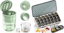 ピルオルガナイザー3回1日-GloDeals週刊ピルオルガナイザー3回1日、大型ピルボックス7日薬オーガナイザーピルケース、ピルコンテナホルダー、毎日のピルボックス3回ビタミン、白