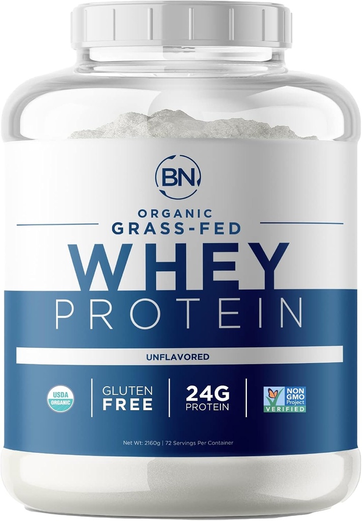 有機性草のフィード ウィープロテインパウダー - USDA Organic - 24g 高たんぱく - 5 lb/72 サービング - 冷間加工 - 非GMO - rBGH-Free - ウィスコンシンUSA