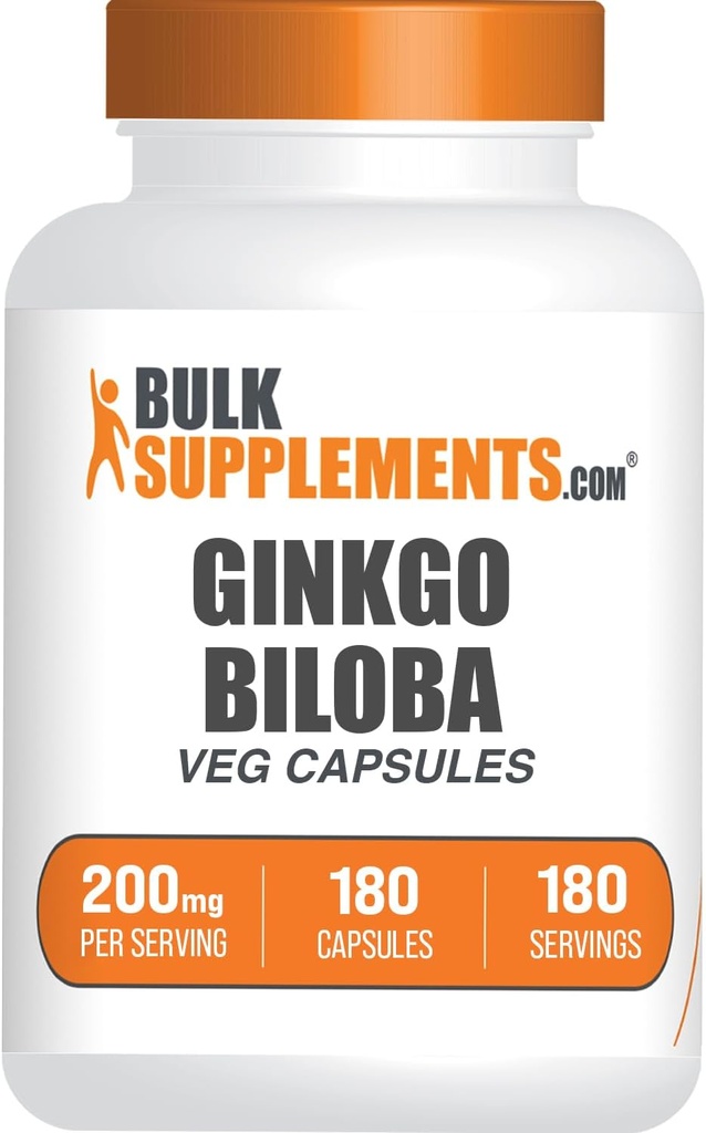 BulkSupplements.comginkgoのBilobaのエキスのカプセル - 葉から供給されるGinkgoのBiloba - ハーブサプリメント - 完全菜食主義者の1カプセル、180カウント(パッケージ1)