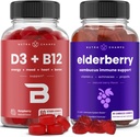 NutraChampsビタミンB12グミーとエルダーベリーグミーズバンドル