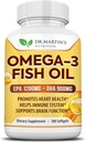 Omega 3 魚油 3750mg トリプル強度 | EPA 1200mg + DHA 900mg 脂肪酸 | 魚油オメガ 3 サプリメント | 健康的な心、免疫システム、目、皮膚、脳機能の推進 | 180 ブルプレス ソフトゲル