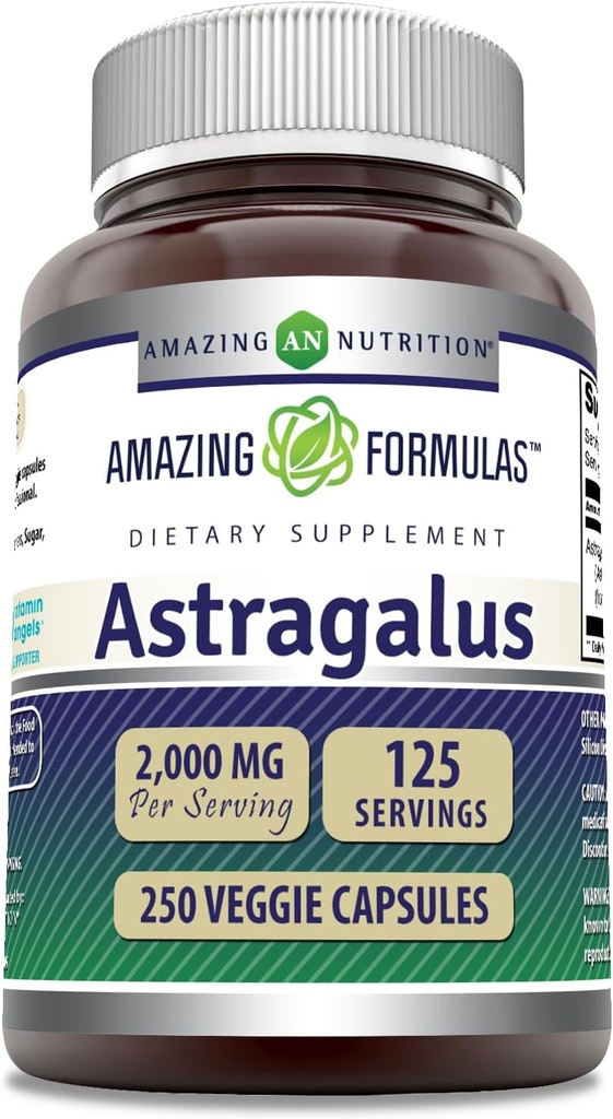 アメージングフォーミュラ Astragalus 2000 サービングカプセルサプリメントあたり mg | 純粋なAstragalus Membranaceus植物根エキス製 | 非GMO | グルテンフリー(250カウント)