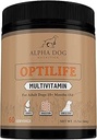 OptiLife犬マルチビタミンパウダー - プロバイオティクス、アレルギーサポート、共同サポート、スキン&コートサポート - 犬のビタミンとサプリメント - 犬のためのマルチビタミン(60の摂食)