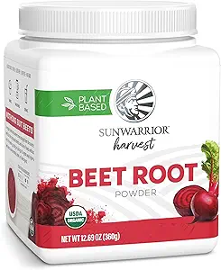 Sunwarriorビートルートパウダーニトリオキサイド増加スタミナ血とフローの循環自然非GMO Ketoビーガンスーパーフードスムージーのためのアサイプディングベーキング360g平方浴槽(90のサービング)有機収穫