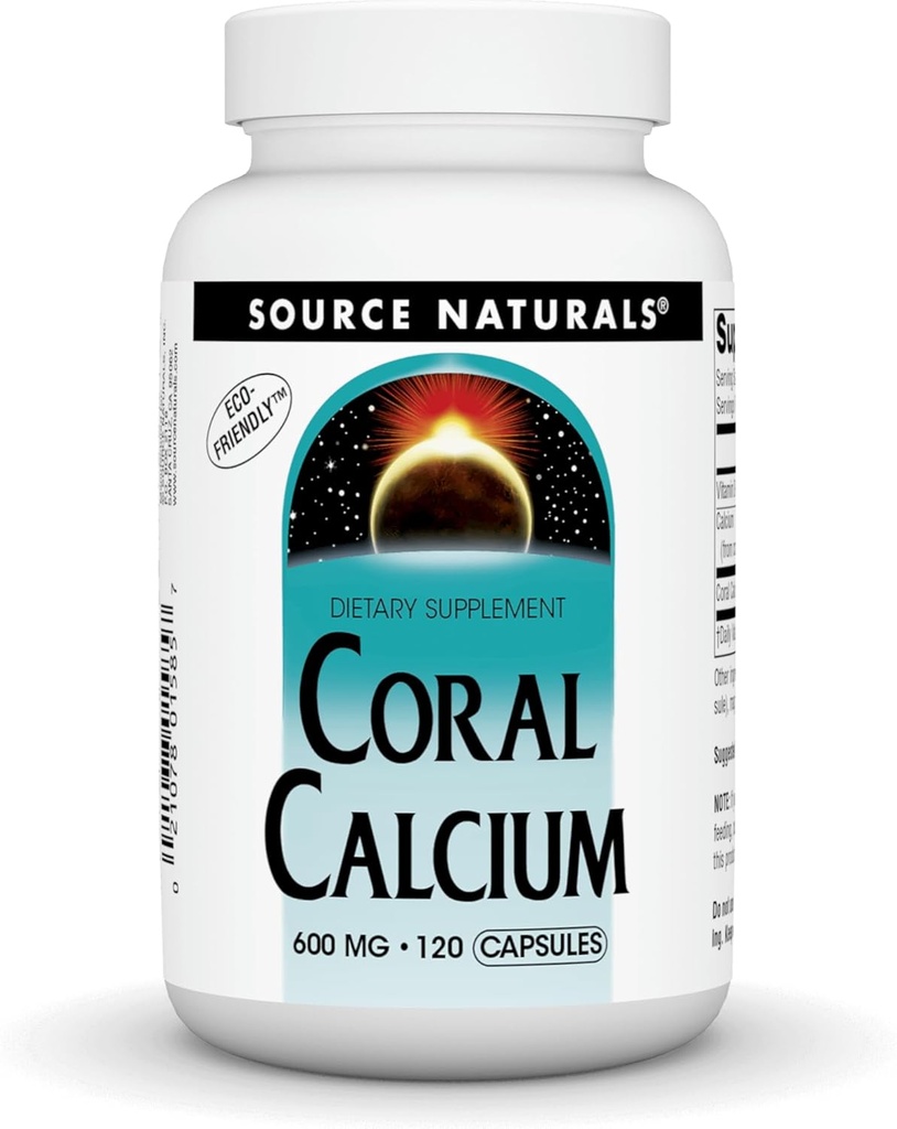 ソースナチュラルサンゴカルシウム - 600mg - 120カプセル