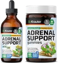BIO KRAUTER Adrenal Support 60 Gummies & Adrenal Support Tincture 4 Fl. Oz. .