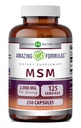 アメージングフォーミュラMSM(メチルスルフォニルメタン)サプリメント | 2000 Mg / サービング | カプセル | ノンGMO | グルテンフリー | アメリカ製(1パック250個)