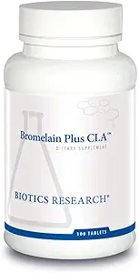 バイオティクスの研究 Bromelain プラス CLA は Bromelain と Papain を供給します。, サプリメントの酵素サポートを提供, 筋肉の快適さをサポート 100 錠