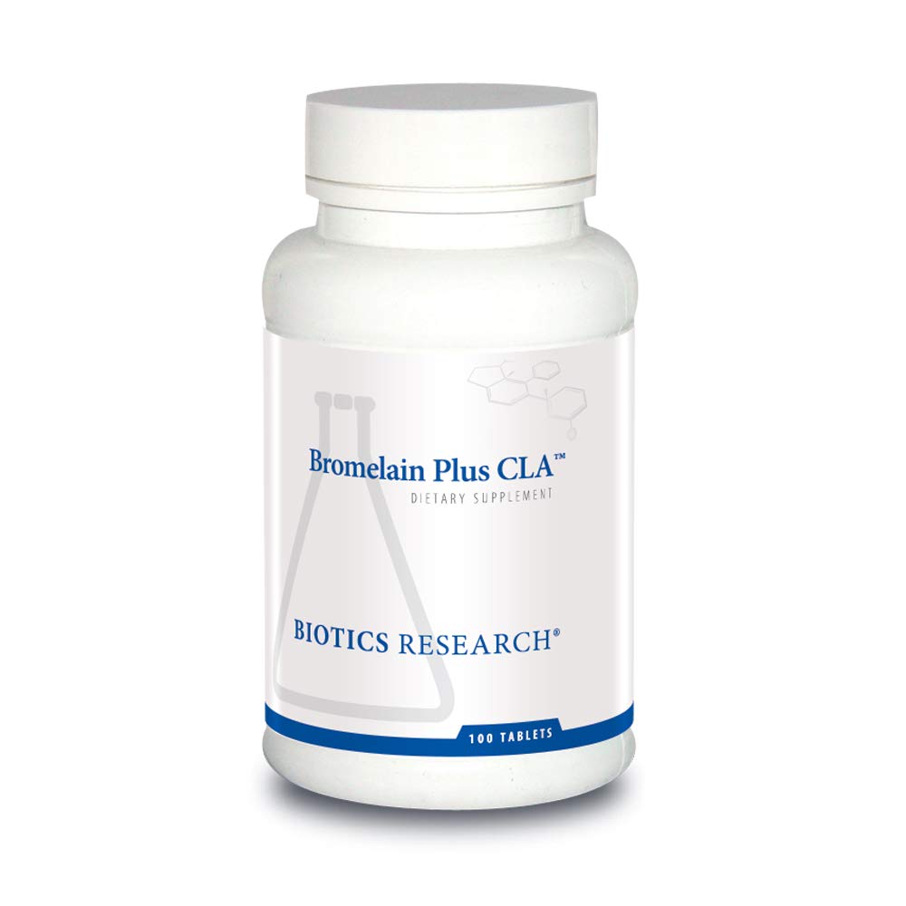 バイオティクスの研究 Bromelain プラス CLA は Bromelain と Papain を供給します。, サプリメントの酵素サポートを提供, 筋肉の快適さをサポート 100 錠