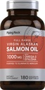 パイピングロックワイルドアラスカサーモンフィッシュオイル | 1000mg | 180Softgels | ヒトのサプリメント | オメガ3、EPA、DHA | 非GMOとグルテンフリー