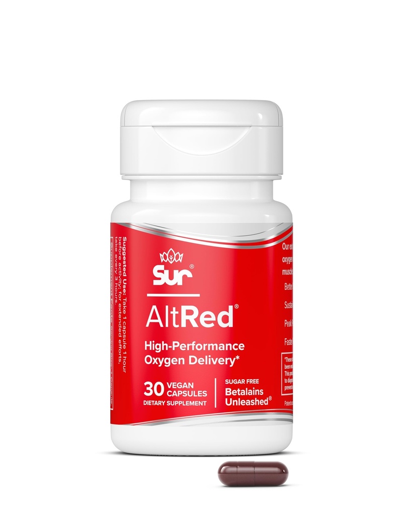筋肉回復とスポーツ栄養のためのAltRed Surビートルートカプセル - 25% Betalainエキスプレワークアウト&Endurance選手のためのNitric酸化物サプリメント - スポーツのために認定NSF