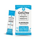 女性、男性、子供のためのGoLive Prebiotic & Probiotic。 無味、砂糖なし、Synbioticの粉w/ GOS、Lグルタミン、ビタミンD3、電解物。 腸の健康、消化、代謝、免疫15-50B CFUsのため。