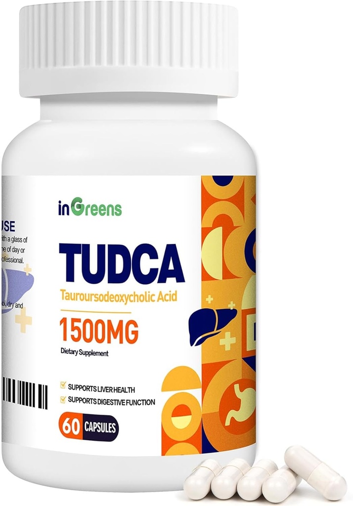 純粋な TUDCA の補足 1500 の mg、高く純粋な Tauroursodeoxycholic の酸のベール ソルト、肝臓の清潔な Detox および修理のためのレバー サポート、非 GMO、Swallow への容易な、米国製、60 カプセル