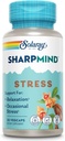 SOLARAY SharpMind Stress、Nootropic Mood Support Supplement for Relaxation and Occasional Stress Rescue Support、Ashawagandha、L Theanine、60 Day Money Guarantee、30 Serv 30 VegCapsの適応性物質