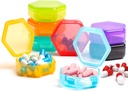 [8 Pack] Small Pill Organizer, Travel Pill Box Portable BPA Free Mini Pill Case for Pocket, Pills Medication & Vitamins Holder (Vivid Colors)