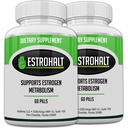 Estrohalt 2パック120ピルス- 最高のエストロゲンブロッカーDIMサプリメント(Diindolylmethane)とIndole-3-Carbinol(I3C) for Women & Men | 天然アロマターゼ阻害剤ビタミンがPCOS、月経閉症、PMSを支援