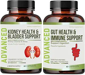 Kidney Cleanse Detox & Repair and Bladder Support- Kidney Support Supplement for Kidney Restore With Chanca Piedra,Cranberry, Juniper Berries for Kidney Detox and Bladder Health.60 Day Supply