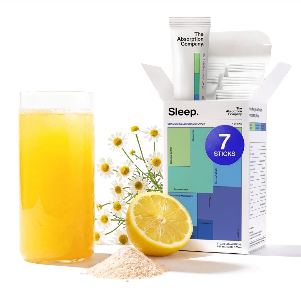睡眠補助食品 - 消化器サフラン、マグネシウム&ファーマガバメラトニンフリーナチュラルサプリメントでディープスリープのための飲み物を Calming - ストレスを軽減し、睡眠の質を改善します チャモミールレモネード7スティック