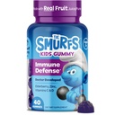 Smurfsキッズ免疫サポートガミー | 黒のエルダーベリービタミンCと亜鉛の子供免疫グアミー | 実際のフルーツで作られている | 博士が開発しました | 非GMO&人工香料や色 | 40 ガミー