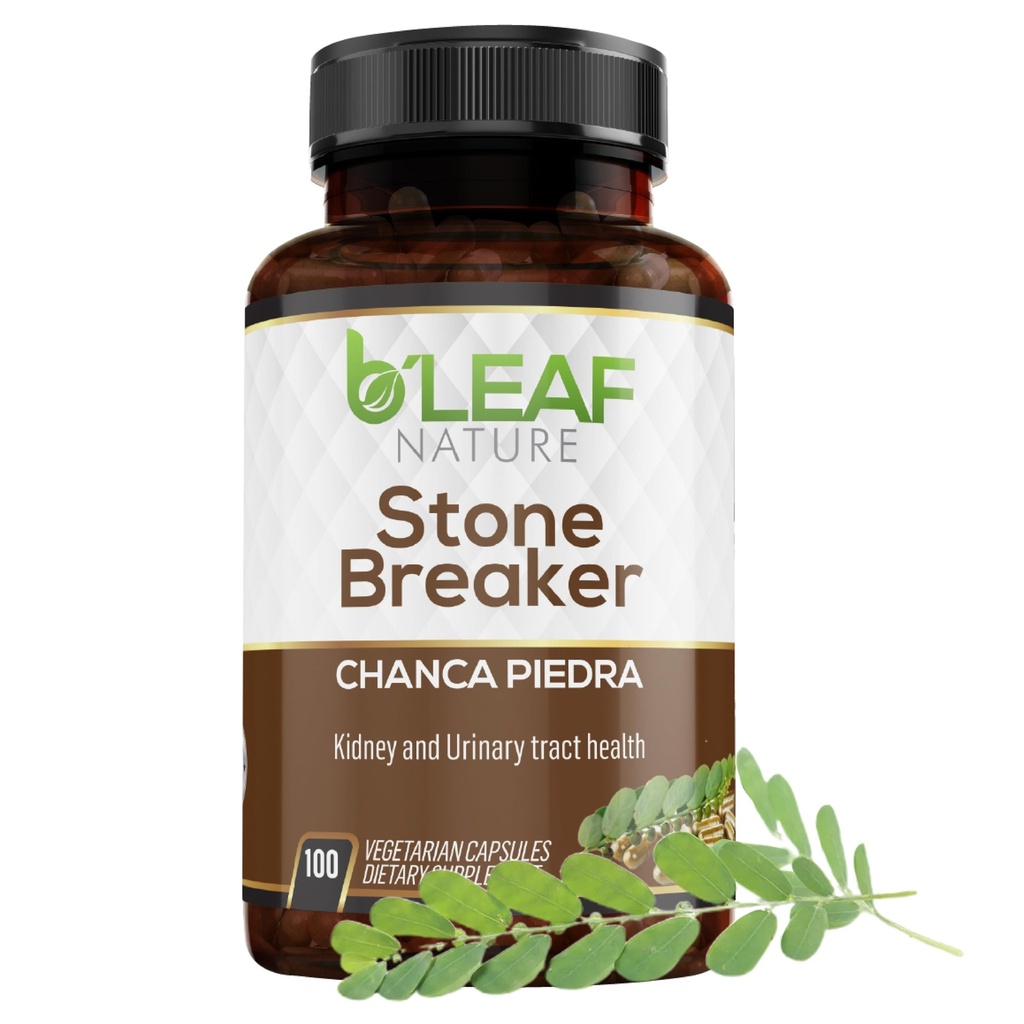 B'Leaf Nature Chanca Piedraストーンブレーカ、100カプセル、1000mg - 伝統的なハーブ腎臓サポート - 非GMO、ビーガン、グルテンフリー尿路&肝臓ウェルネス