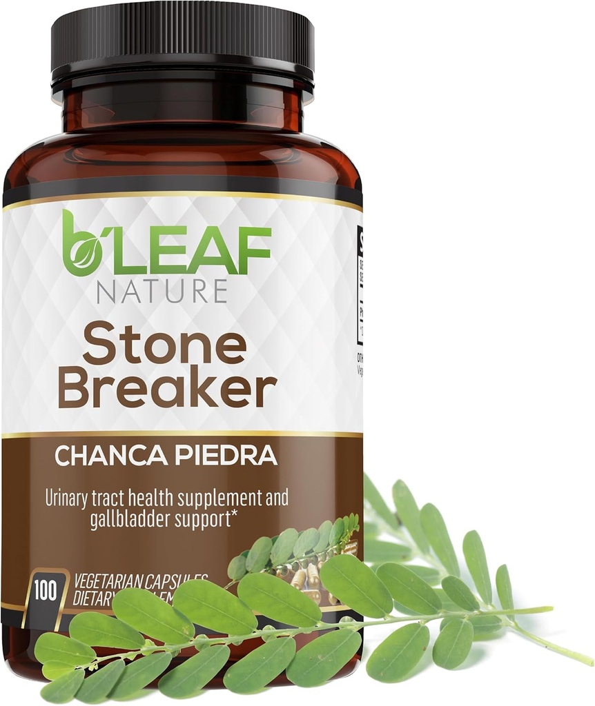 B'Leaf Nature Chanca Piedraストーンブレーカ、100カプセル、1000mg - 伝統的なハーブ腎臓サポート - 非GMO、ビーガン、グルテンフリー尿路&肝臓ウェルネス