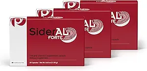 女性のおよび人のためのSiderALのフォルテの鉄の補足およびビタミンC -鉄の欠乏および貧血サポートのための優れた鉄の補足-高い吸収-Stomachの穏やかな-非便秘- 90の帽子