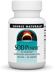 源のGlisodin、Superoxide Dismutase、食事療法の補足250mg - 30のタブレットとして自然にSOD力