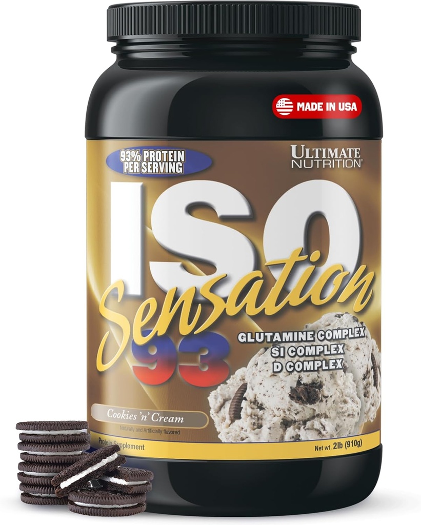 グルタミンのコンプレックス、ISO の Sensation 93 の最終的な栄養の乳蛋白質の隔離の粉-高められた回復、免除及び腸の健康のための高められた Colostrum が付いている乳しよう蛋白質の粉-クッキー N のクリーム、2lbs