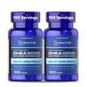 女性と男性の50mg、健康な老化のための栄養補助食品のためのPrideの青年ガードDHEA、3か月の供給、100錠、2パック