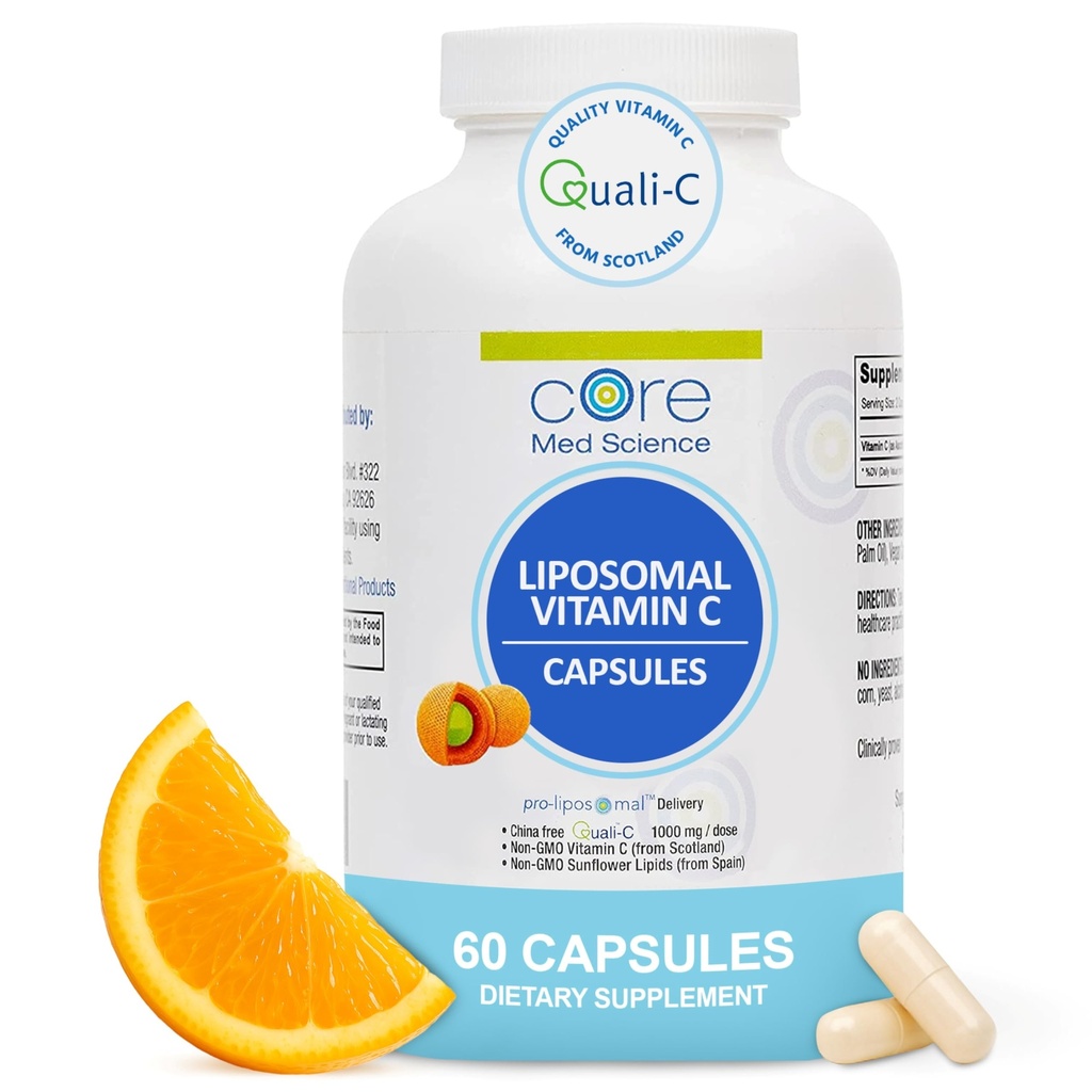 中心のMedの科学のLiposomalのビタミンC 1000mg、60のカプセル-健康な皮を促進する非GMOの自然なLiposomalのビタミンCの補足-大人の免疫システム ブースター、サポートCollagenの形成