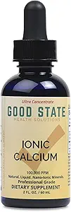 Good State Liquid Ionic Calcium Ultra Concentrate - 10 Drops Equals 50 Mg - 100 Servings Per Bottle 1.6fl. oz