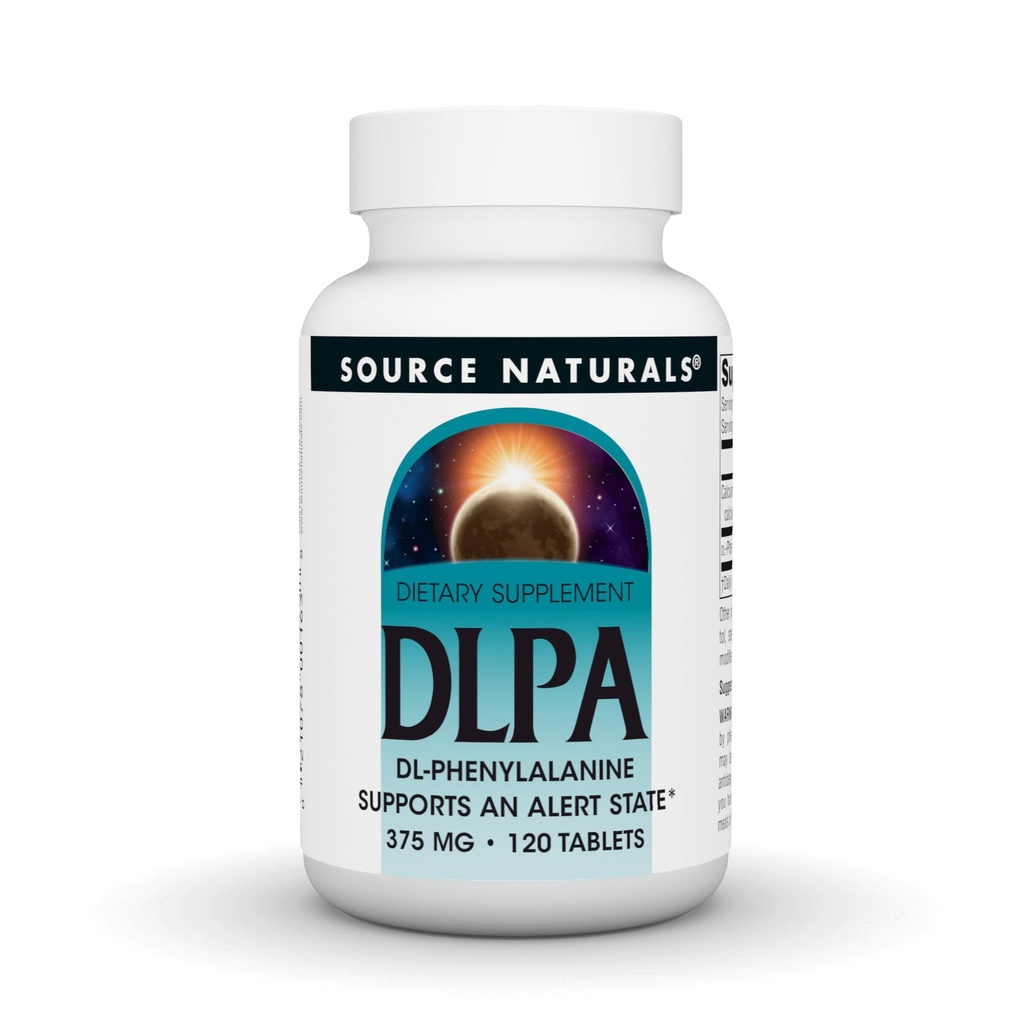 源のNaturals DLPA DL-Phenylalanine、サポート アラートの状態* - 375 mg -120のタブレット
