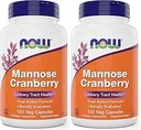 NOW Foods Mannoseクランベリー、120カプセル(パック2) - PAC - 450mg dMannose、250mg 全クランベリー - 尿路の健康* - ビーガンフレンドリーサプリメント、非GMO